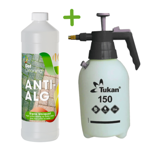 Groene aanslagreiniger 1L + Drukspuit 1,5L