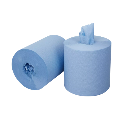 Poetsrol Midi Coreless Blauw 1-laags 300m