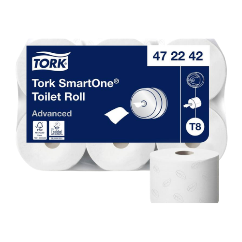 Tork T8 Adv. toiletpapier SmartOne 1150 vel 2-lgs 207m